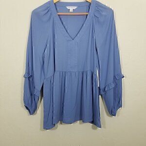 NWT Counterparts Country Blue Top Size S